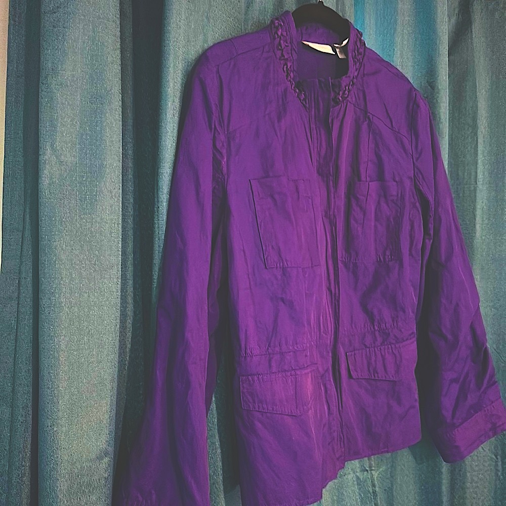 Women’s Chicos jacket size 2 (12-14) Purple zip up - Picture 11 of 15
